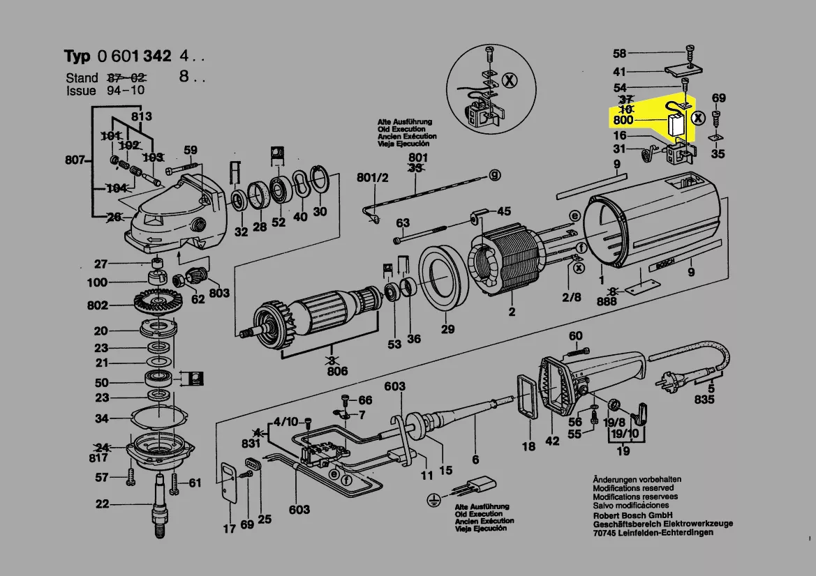 Balais charbon défonceuse GOF1700ACE meuleuse PWS1800 Bosch 1607014103